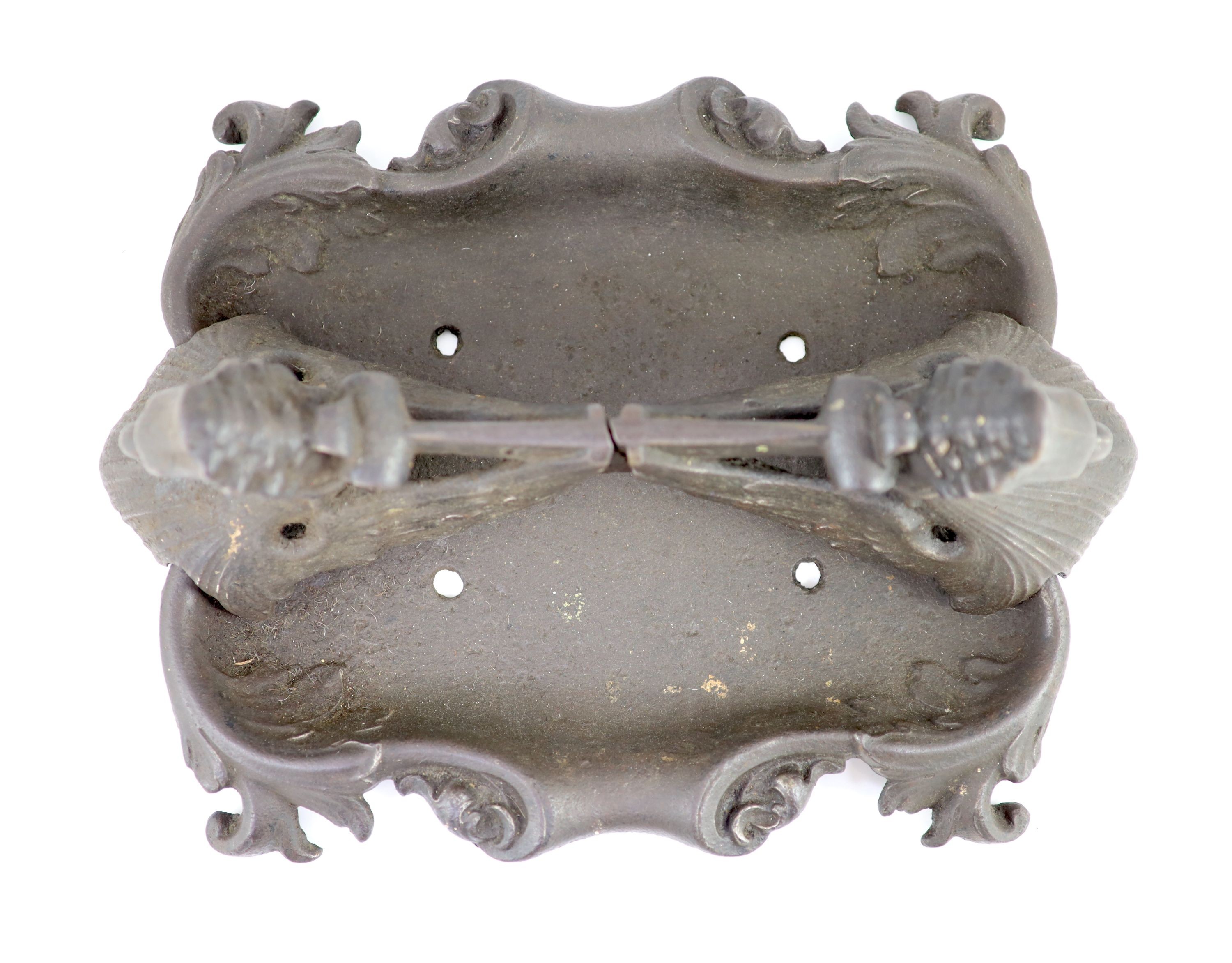 A Coalbrookdale cast iron 'griffin' boot scraper H 19cm. W 44cm. D 37cm.